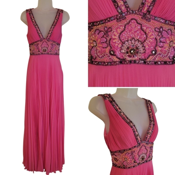 Sue Wong Nocturne Long Formal Prom Chiffon Dress Rhinestone Open Back Women's 0 - Picture 2 of 15